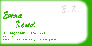 emma kind business card